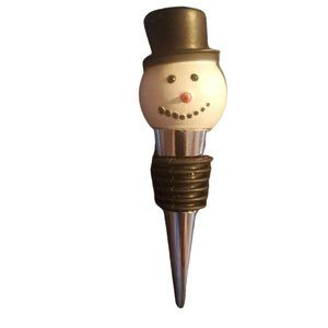 Holiday Time Wine Stopper-Snowman